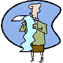 Person looking at a list