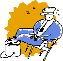 sleeping in chair
